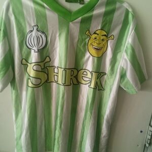 Shrek Green and White Shirt